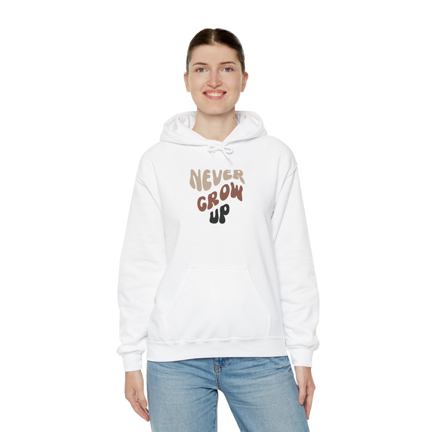 "Never Grow Up" Hooded Sweatshirt