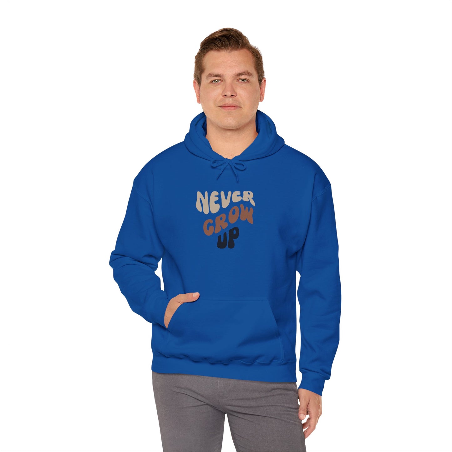 "Never Grow Up" Hooded Sweatshirt
