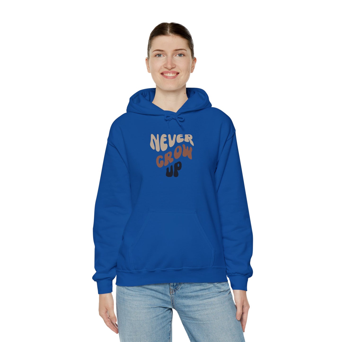 "Never Grow Up" Hooded Sweatshirt