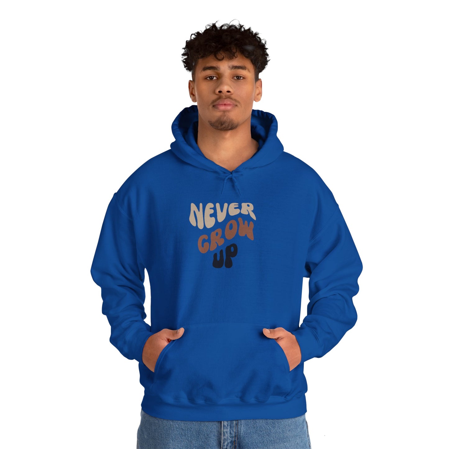 "Never Grow Up" Hooded Sweatshirt