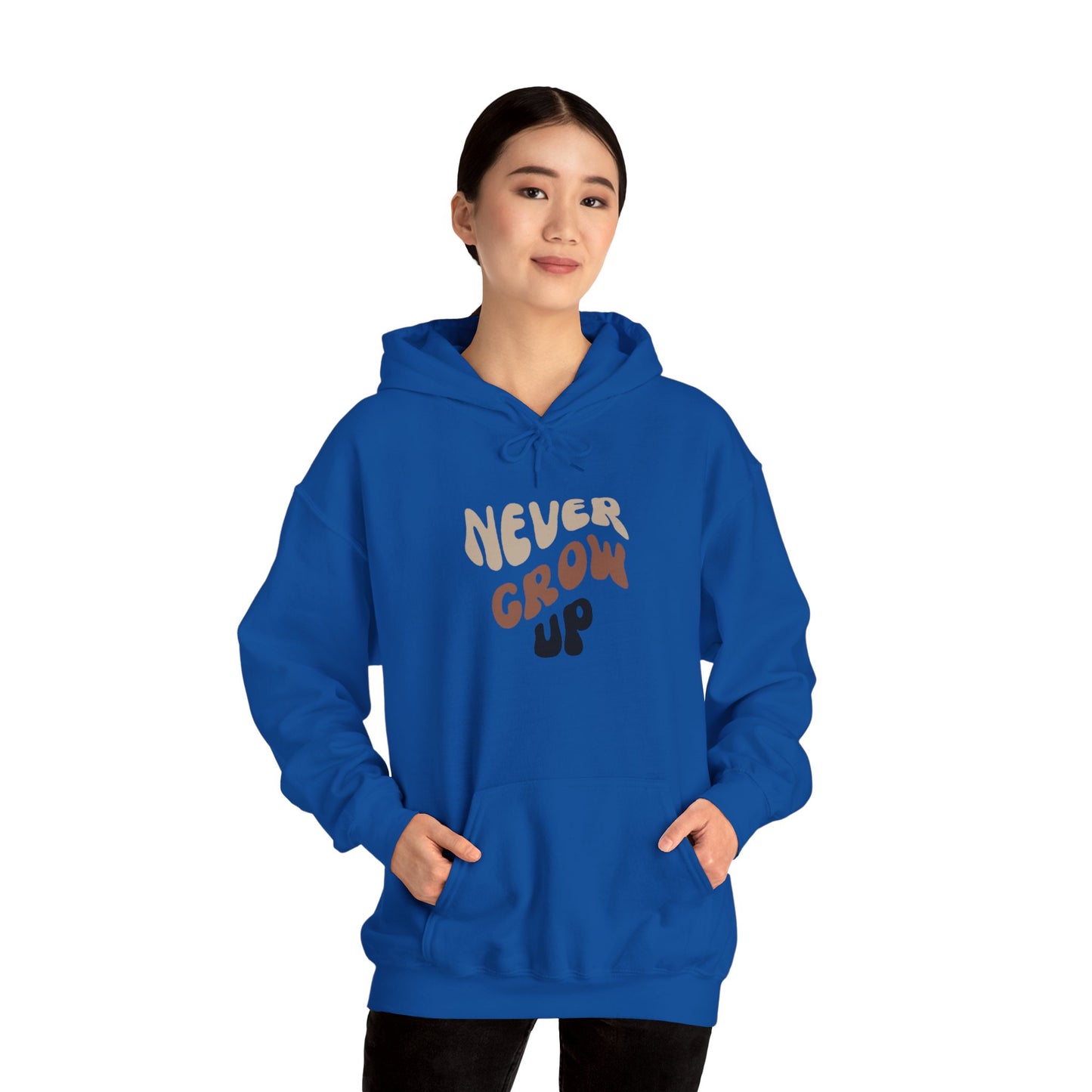"Never Grow Up" Hooded Sweatshirt